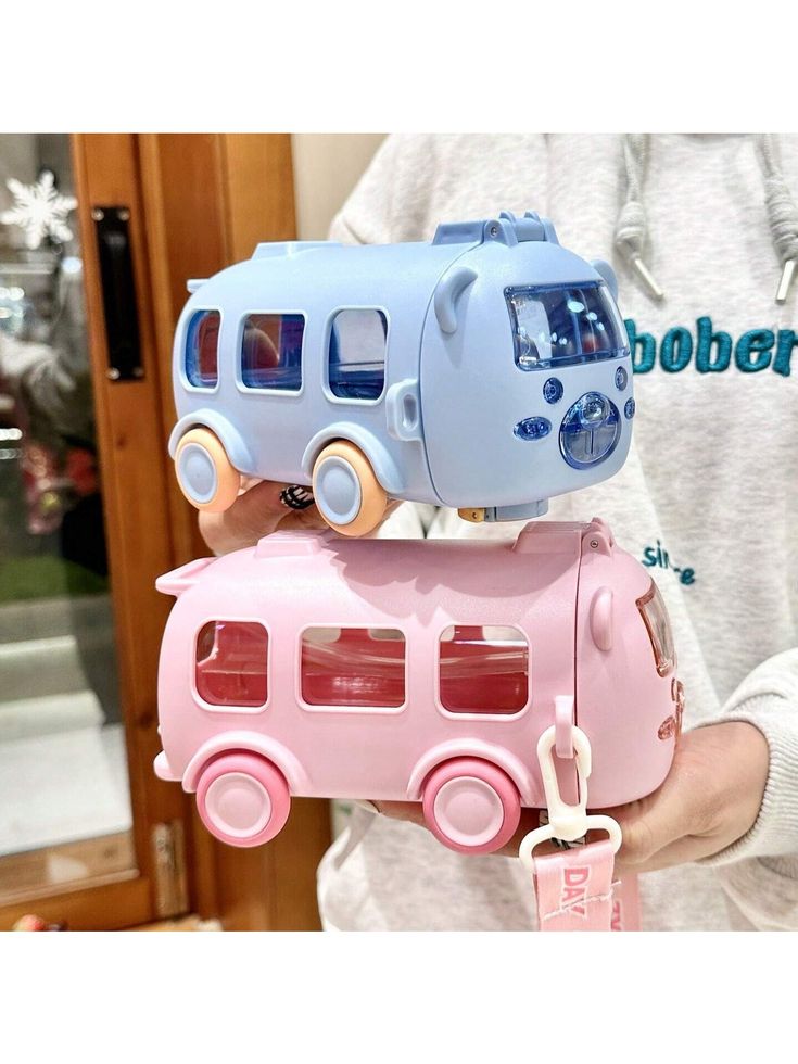 Bus Shape School Water Bottle With Strap 500